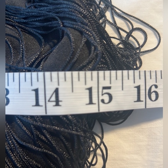 🔥PrettyLittleThing,Black Extreme Plunge Tassel Bodycon Dress,US Women’s Size 0 - Picture 10 of 12